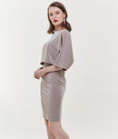 ERUKEI/エルケイ/31190/ミニドレス/シンプル/ワンピース/ドルマンスリーブ