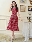 ERUKEI/C22073/エルケイ/ツイード/ワンピース/パーティードレス/ミディアムドレス/ドレスワンピース