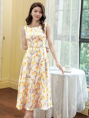 ERUKEI/C22215/ワンピース/パーティ/結婚式/二次会/ナイトドレス/花柄/プリント/Aライン