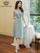 ERUKEI/C22303/ワンピース/パーティー/結婚式/二次会/Aライン/ミディアムドレス