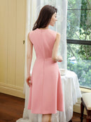 ERUKEI/C22303/ワンピース/パーティー/結婚式/二次会/Aライン/ミディアムドレス