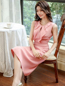 ERUKEI/C22303/ワンピース/パーティー/結婚式/二次会/Aライン/ミディアムドレス