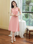 ERUKEI/C22303/ワンピース/パーティー/結婚式/二次会/Aライン/ミディアムドレス