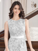 ERUKEI/C23087/エルケイ/ワンピース/フラワーレース/ ノースリーブ/ フレア/ Aライン/ ミディアム丈