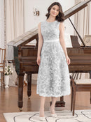 ERUKEI/C23087/エルケイ/ワンピース/フラワーレース/ ノースリーブ/ フレア/ Aライン/ ミディアム丈