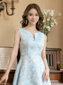 ERUKEI/C23243/ワンピース/Aライン/ミニドレス/フラワー/プリント