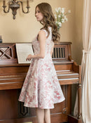 ERUKEI/C23243/ワンピース/Aライン/ミニドレス/フラワー/プリント