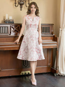 ERUKEI/C23243/ワンピース/Aライン/ミニドレス/フラワー/プリント