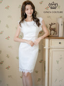 ERUKEI/C31431/エルケイ/レース/袖あり/タイトワンピース/パーティドレス/総レース