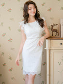 ERUKEI/C31431/エルケイ/レース/袖あり/タイトワンピース/パーティドレス/総レース