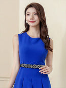 ERUKEI/C32112/ワンピース/パーティ/結婚式/二次会/ミニドレス/ノースリーブ/カラードレス