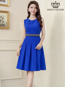 ERUKEI/C32112/ワンピース/パーティ/結婚式/二次会/ミニドレス/ノースリーブ/カラードレス