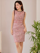 C33186/ERUKEI//ナイトドレス/ワンピース/ドレス/キャバドレス/パーティドレス/ツイード/フォーマルドレス