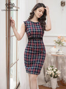 ERUKEI/C33366/ワンピース/ツイード/お食事会/ミニドレス