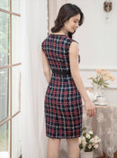 ERUKEI/C33366/ワンピース/ツイード/お食事会/ミニドレス