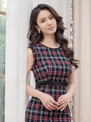 ERUKEI/C33366/ワンピース/ツイード/お食事会/ミニドレス