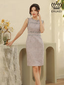 ERUKEI/E1369/タイトワンピース/パーティ/結婚式/二次会/ナイトドレス/ツイード/ミニドレス