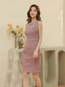 ERUKEI/E1369/タイトワンピース/パーティ/結婚式/二次会/ナイトドレス/ツイード/ミニドレス