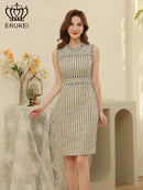 ERUKEI/E1369/タイトワンピース/パーティ/結婚式/二次会/ナイトドレス/ツイード/ミニドレス