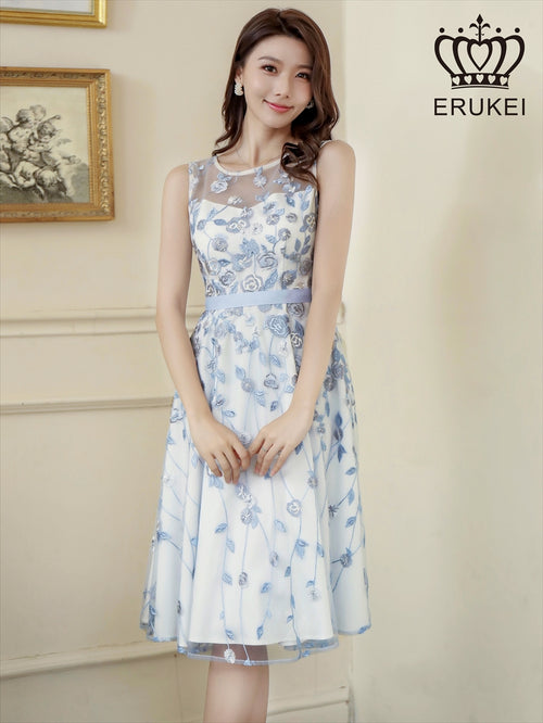 ERUKEI/E22016/ワンピース/パーティ/結婚式/二次会/演奏会/ナイトドレス/刺繍