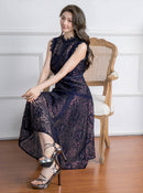 ERUKEI|E2603/ワンピース/パーティー/結婚式/二次会/ミディアムドレス/オーロラレース