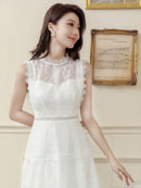 ERUKEI/E2622/ワンピース/パーティ/結婚式/二次会/ロングドレス/総レース