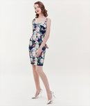 ERUKEI|E31202A/ワンピース/パーティ/結婚式/二次会/ミニドレス/ノースリーブ/花柄