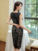 ERUKEI/E31211/ワンピース/パーティ/結婚式/二次会/ミニドレス/総レース