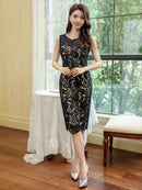 ERUKEI/E31211/ワンピース/パーティ/結婚式/二次会/ミニドレス/総レース