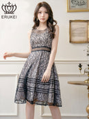 E32083/総レース/ノースリーブ/ワンピース