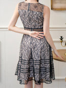 E32083/総レース/ノースリーブ/ワンピース