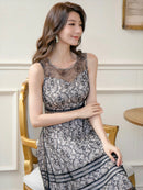 E32083/総レース/ノースリーブ/ワンピース