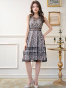 E32083/総レース/ノースリーブ/ワンピース