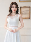 E32083/総レース/ノースリーブ/ワンピース