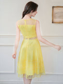 E32083/総レース/ノースリーブ/ワンピース