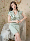 ERUKEI/E33257/ワンピース/パーティ/結婚式/二次会/ナイトドレス/ミニドレス