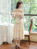 ERUKEI |S2511/ワンピース/パーティ/結婚式/二次会/オープンショルダー