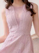 ERUKEI /S31125/ワンピース/パーティ/結婚式/二次会/レース/チュール