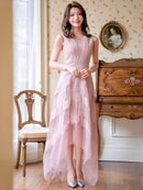 ERUKEI /S31125/ワンピース/パーティ/結婚式/二次会/レース/チュール