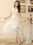 ERUKEI /S31125/ワンピース/パーティ/結婚式/二次会/レース/チュール