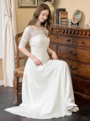 ERUKEI/S33113/ワンピース/ロングドレス/イブニングドレス/パーティー/クラブ/クルーズ船/ドレスコード/演奏会/半袖ロングドレス/Aライン