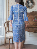 ERUKEI/S33122/カラードレス/刺繡ドレス/ワンピース/ドレス/ミディアム/総レース