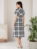 ERUKEI/S33126/ナイトドレス/ワンピース/ドレス/ミディアムドレス/ツイード