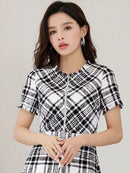 ERUKEI/S33126/ナイトドレス/ワンピース/ドレス/ミディアムドレス/ツイード