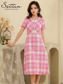 ERUKEI/S33126/ナイトドレス/ワンピース/ドレス/ミディアムドレス/ツイード