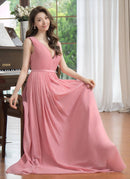 ERUKEI/S35305/ワンピース/ロングドレス/演奏会/ワンカラー/Vネック/ドレスコード/クルーズ船/パーティー/イブニングドレス