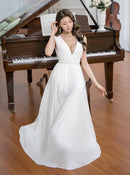 ERUKEI/S35305/ワンピース/ロングドレス/演奏会/ワンカラー/Vネック/ドレスコード/クルーズ船/パーティー/イブニングドレス