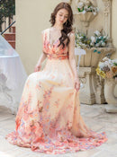 ERUKEI/S35901/エルケイ/ドレス/ロングドレス/イブニングドレス/ノースリーブ/Aライン/Vネック/ハイウエスト/エレガント/演奏会/パーティー