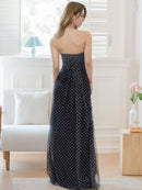 ERUKEI/S36103/エルケイ/ワンピース/チュールレース/ベアトップ/ビスチェ/ハート/スリット/マーメイド/ロングドレス