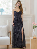 ERUKEI/S36103/エルケイ/ワンピース/チュールレース/ベアトップ/ビスチェ/ハート/スリット/マーメイド/ロングドレス